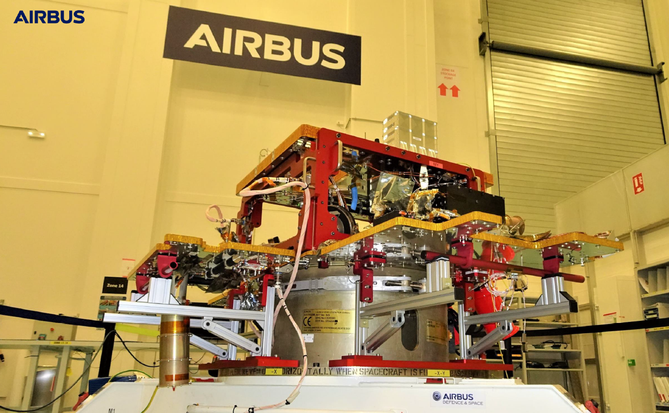 Satellite platform for the Merlin mission being integrated at Airbus Defence and Space in Toulouse © ADS/CNES/DLR, 2024